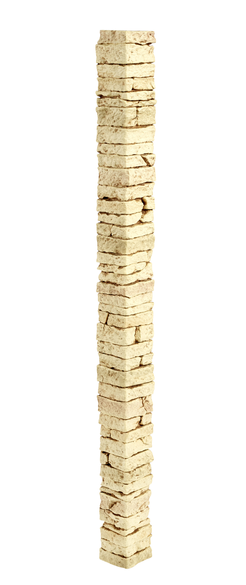 Stacked Stone Corner - Light Tan